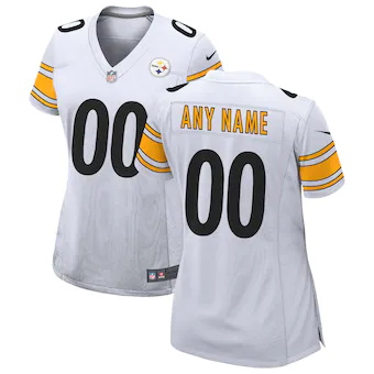 womens nike white pittsburgh steelers custom game jersey_pi